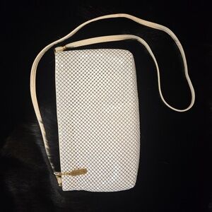 Vintage Whiting & Davis Enamel Mesh Convertible Clutch Shoulder Bag